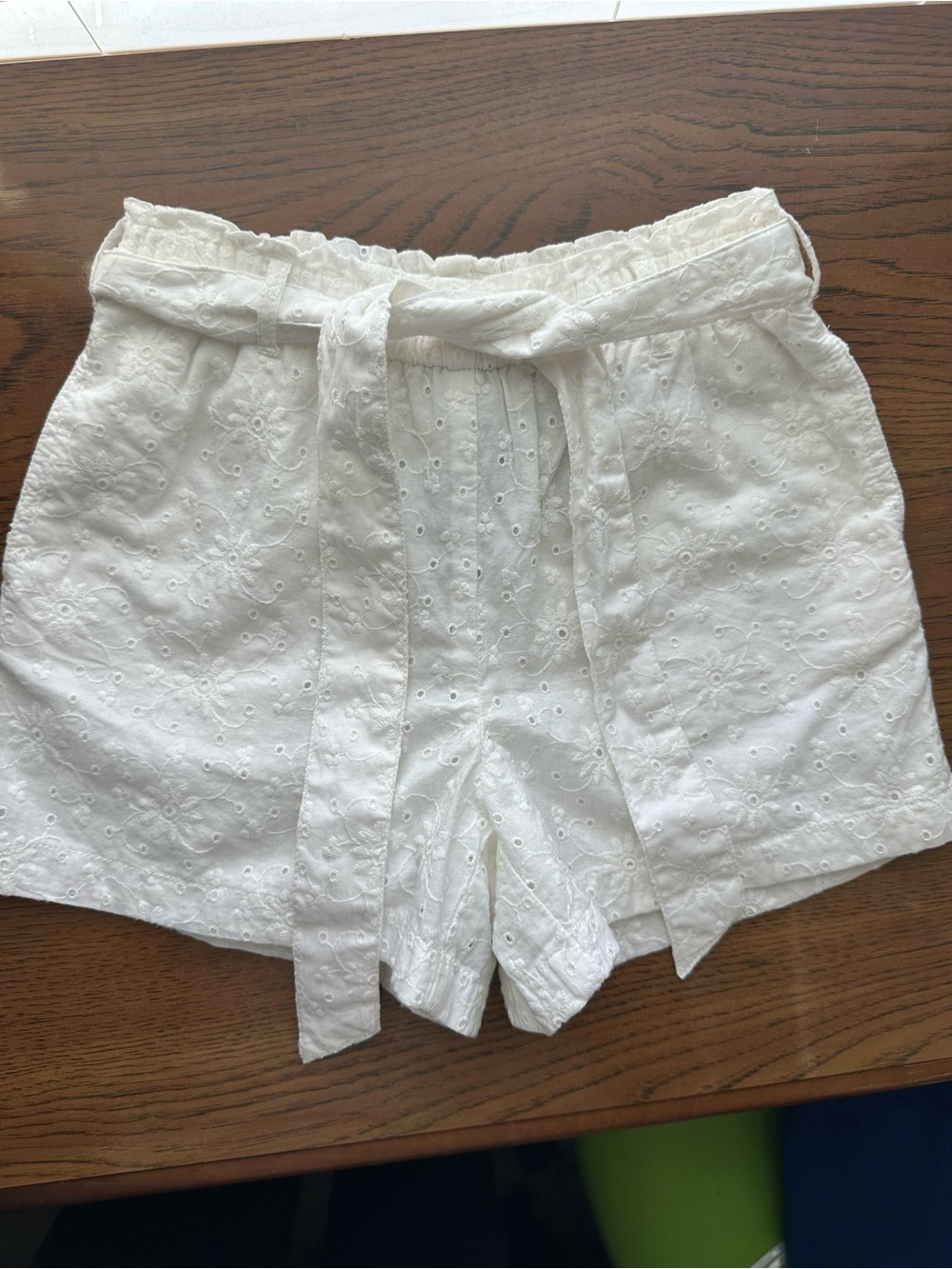 Polo Ralph Lauren Girls White Eyelet Lace Shorts NWT Size 5